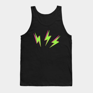 Lightning Bolts (Lime Green & Hot Pink) Tank Top